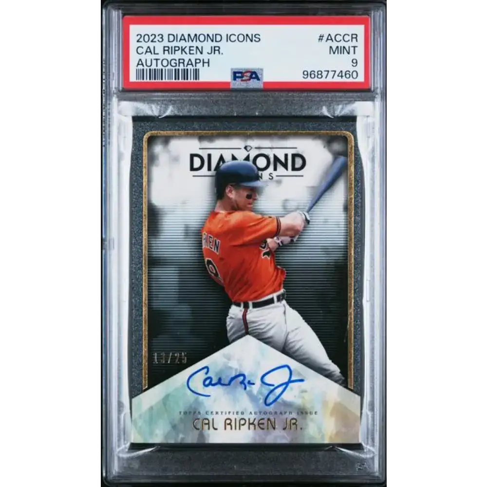 2023 Topps Diamond Icons #ACCR Cal Ripken Jr. PSA 9 MINT Auto 13/25 Baltimore Orioles Baseball Card - Baseball Card
