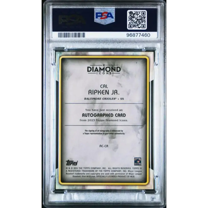 2023 Topps Diamond Icons #ACCR Cal Ripken Jr. PSA 9 MINT Auto 13/25 Baltimore Orioles Baseball Card - Baseball Card
