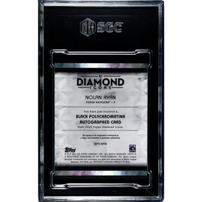 2023 Topps Diamond Icons #BPA-NRN Nolan Ryan SGC 9 MINT Auto 8/10 Texas Rangers Baseball Card