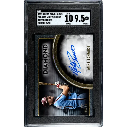 2023 Topps Diamond Icons #DIA-MSC Mike Schmidt SGC 9.5 MINT+ Auto 6/10 Philadelphia Phillies Baseball Card - Baseball