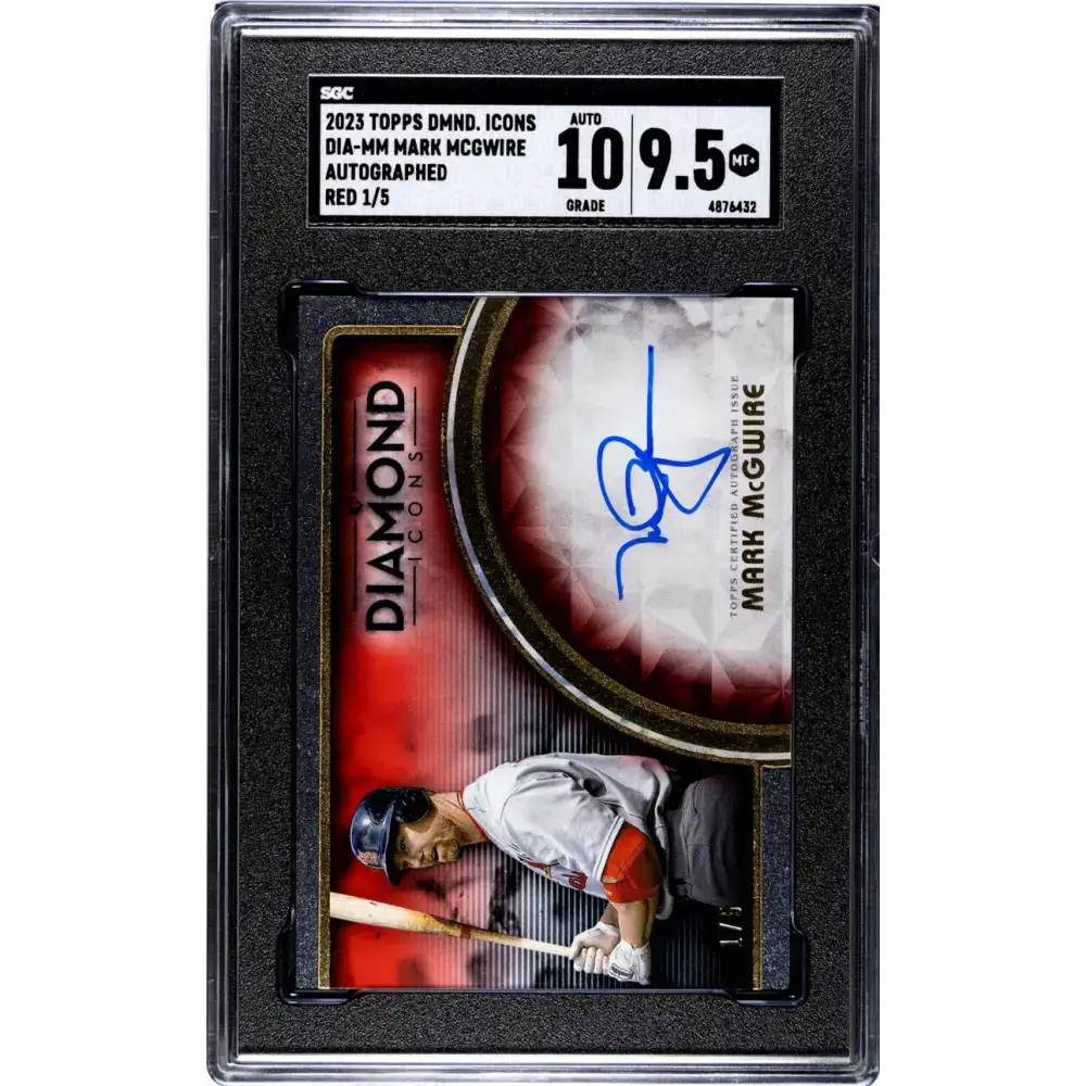 2023 Topps Diamond Icons #DIAMM Mark McGwire SGC 9.5 MINT+ Auto 3/5 St. Louis Cardinals Baseball Card - Baseball Card