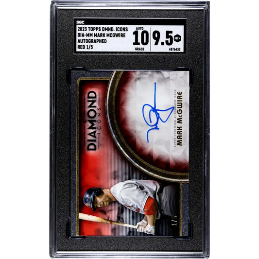 2023 Topps Diamond Icons #DIAMM Mark McGwire SGC 9.5 MINT+ Auto 3/5 St. Louis Cardinals Baseball Card - Baseball Card