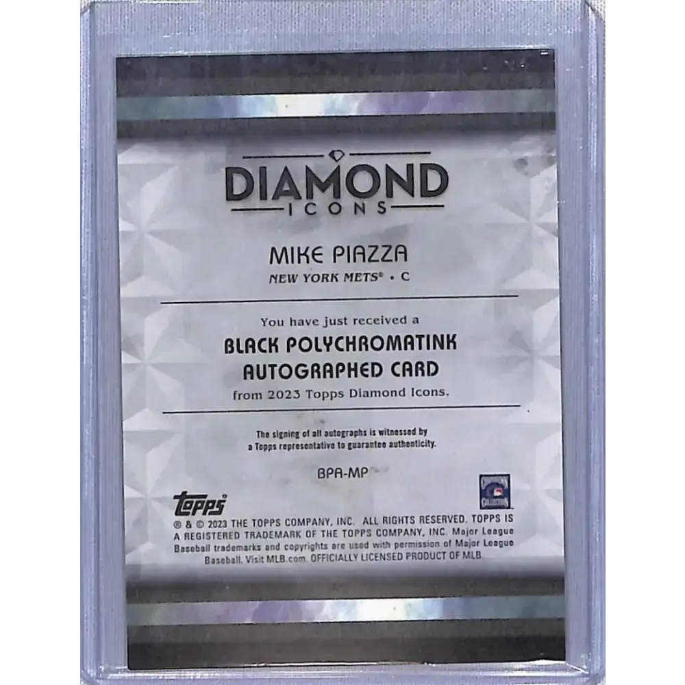 2023 Topps Diamond Icons PolychromatINK #BPA-MP Mike Piazza EX Excellent Auto 4/ - Baseball Card Single