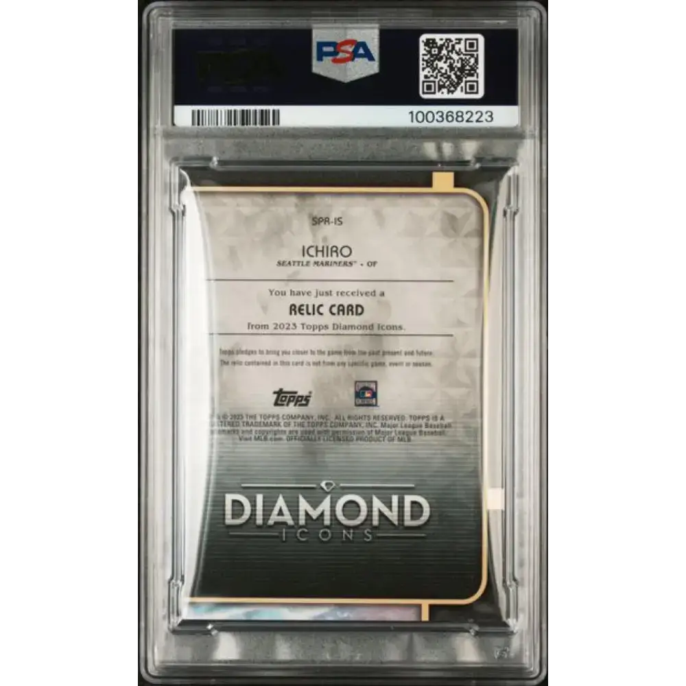 2023 Topps Diamond Icons Relics #SPRIS Ichiro PSA 9 MINT MEM 5/10 Seattle Mariners Baseball Card - Baseball Card Single