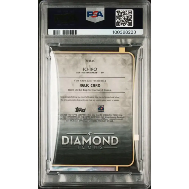 2023 Topps Diamond Icons Relics #SPRIS Ichiro PSA 9 MINT MEM 5/10 Seattle Mariners Baseball Card - Baseball Card Single