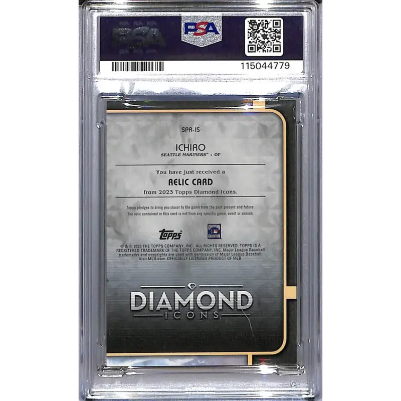 2023 Topps Diamond Icons #SPR-IS Ichiro PSA 10 GEM MINT MEM 03/10 Seattle Mariners - Baseball Card Single