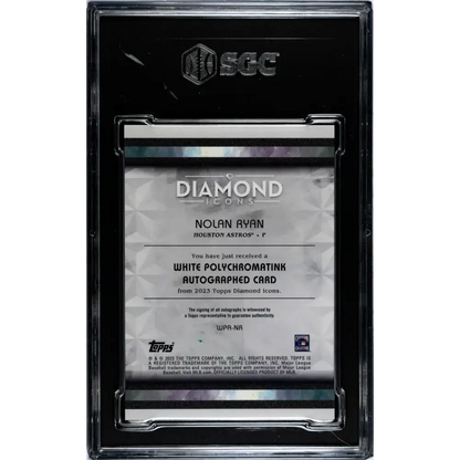 2023 Topps Diamond Icons #WPA-NR Nolan Ryan SGC 9 MINT Auto 8/10 Houston Astros Baseball Card