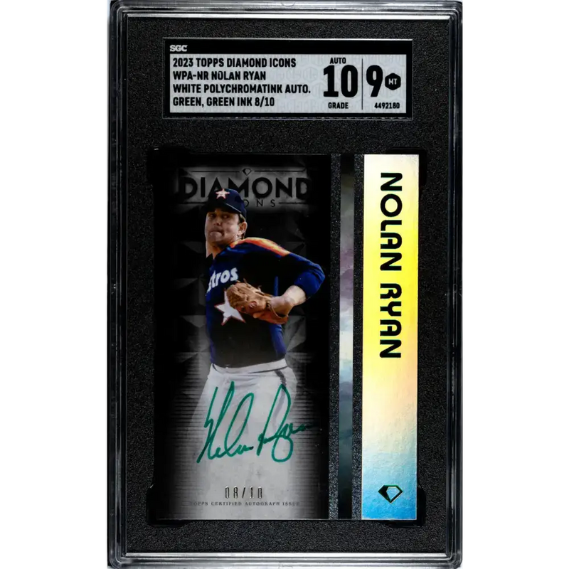 2023 Topps Diamond Icons #WPA-NR Nolan Ryan SGC 9 MINT Auto 8/10 Houston Astros Baseball Card - Baseball Card Single