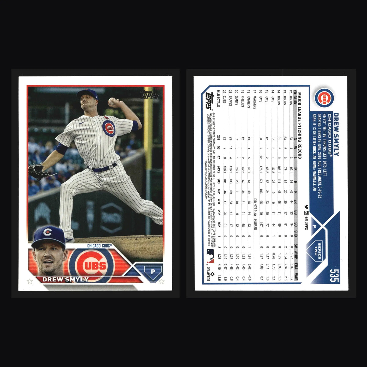 2023 Topps Drew Smyly #535 Chicago Cubs - Baseball Card Single