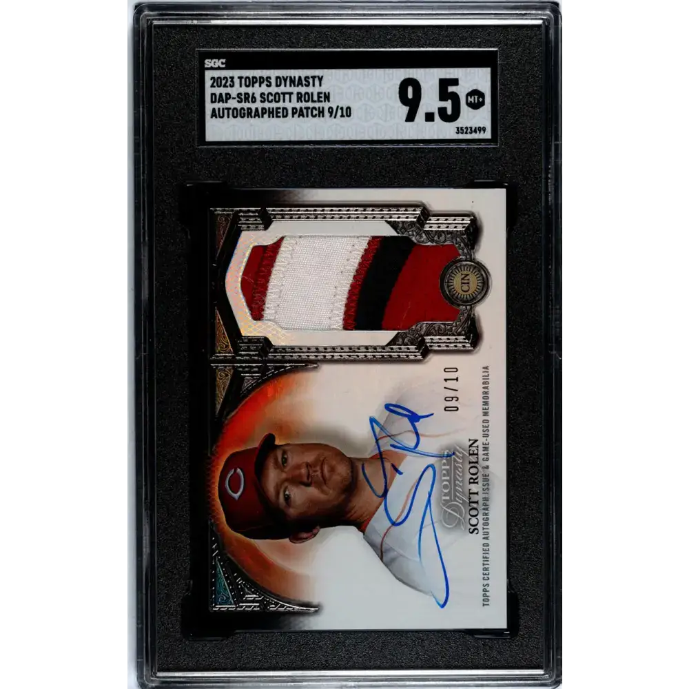 2023 Topps Dynasty #DAP-SR6 Scott Rolen SGC 9.5 MINT+ MEM Auto 9/10 Cincinnati Reds Baseball Card - Baseball Card Single