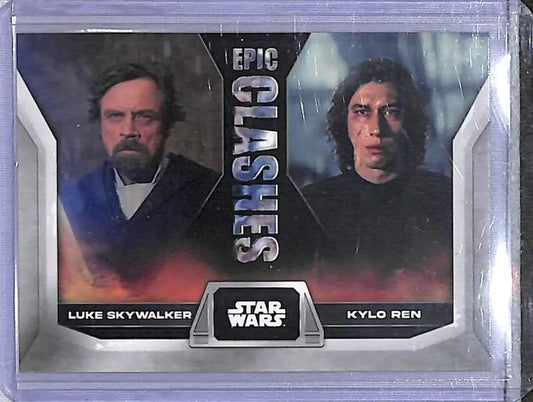 2023 Topps Epic Clashes #EC-20 Luke Skywalker / Kylo Ren NM-MT - Star Wars Card Single