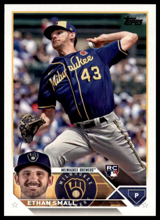 2023 Topps Ethan Small RC 87 Milwaukee Brewers Baseball NM - Baseball Card Single