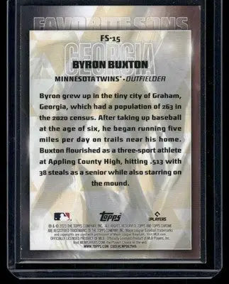 2023 Topps Favorite Sons Byron Buxton #FS-15 Baseball - Baseball Card Single