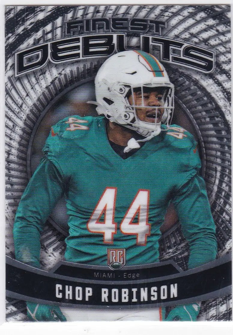 2023 Topps Finest #D-20 Chop Robinson Finest Debuts RC Miami Dolphins