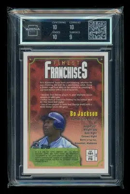 2023 Topps Finest Flashbacks Bo Jackson #181 Gold Refractor Arena Club 9.5 - Baseball Card Single
