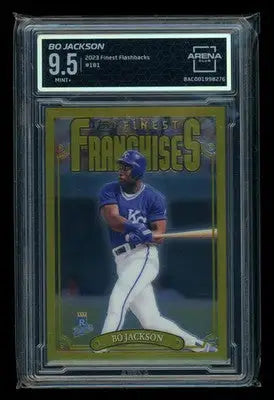 2023 Topps Finest Flashbacks Bo Jackson #181 Gold Refractor Arena Club 9.5 - Baseball Card Single