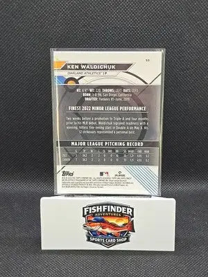 2023 Topps Finest - Ken Waldichuk #53 Aqua Shimmer Refractor /175 (RC) - Baseball Card Single