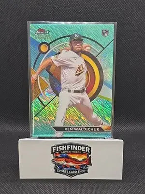2023 Topps Finest - Ken Waldichuk #53 Aqua Shimmer Refractor /175 (RC) - Baseball Card Single