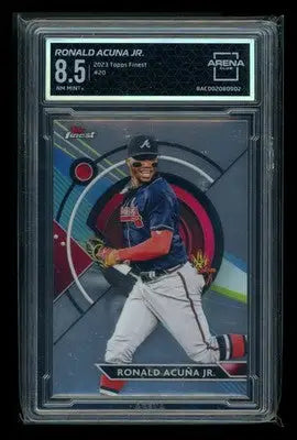 2023 Topps Finest Ronald Acuña Jr. #20 Baseball Arena Club 8.5 - Baseball Card Single