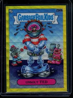 2023 Topps Garbage Pail Kids Unbolt Ted Yellow Refractor 014/275 #256b - Non-Sports Card Single