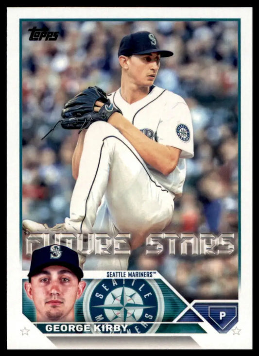 2023 Topps George Kirby 195 Seattle Mariners Baseball NM - Baseball Card Single