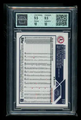 2023 Topps Gilded Collection Mini-Diamond Gold Etch Bob Gibson #117 44/50 AC 10 - Baseball Card Single