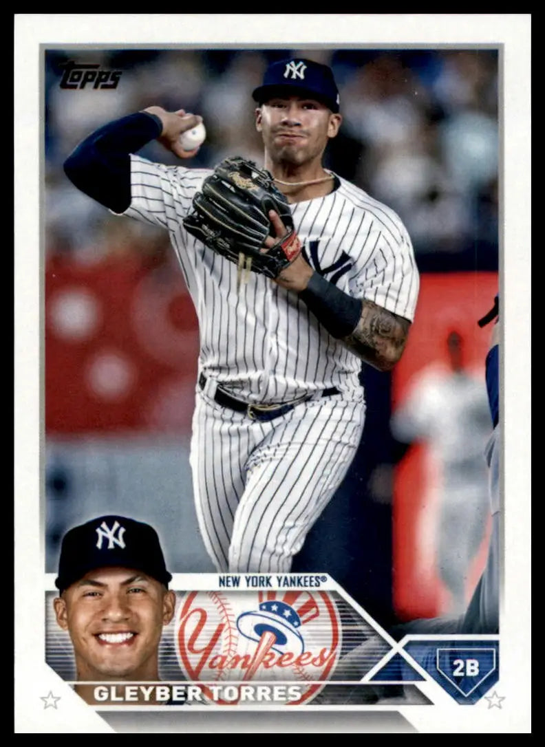 2023 Topps Gleyber Torres 299 New York Yankees Baseball NM - Baseball Card Single