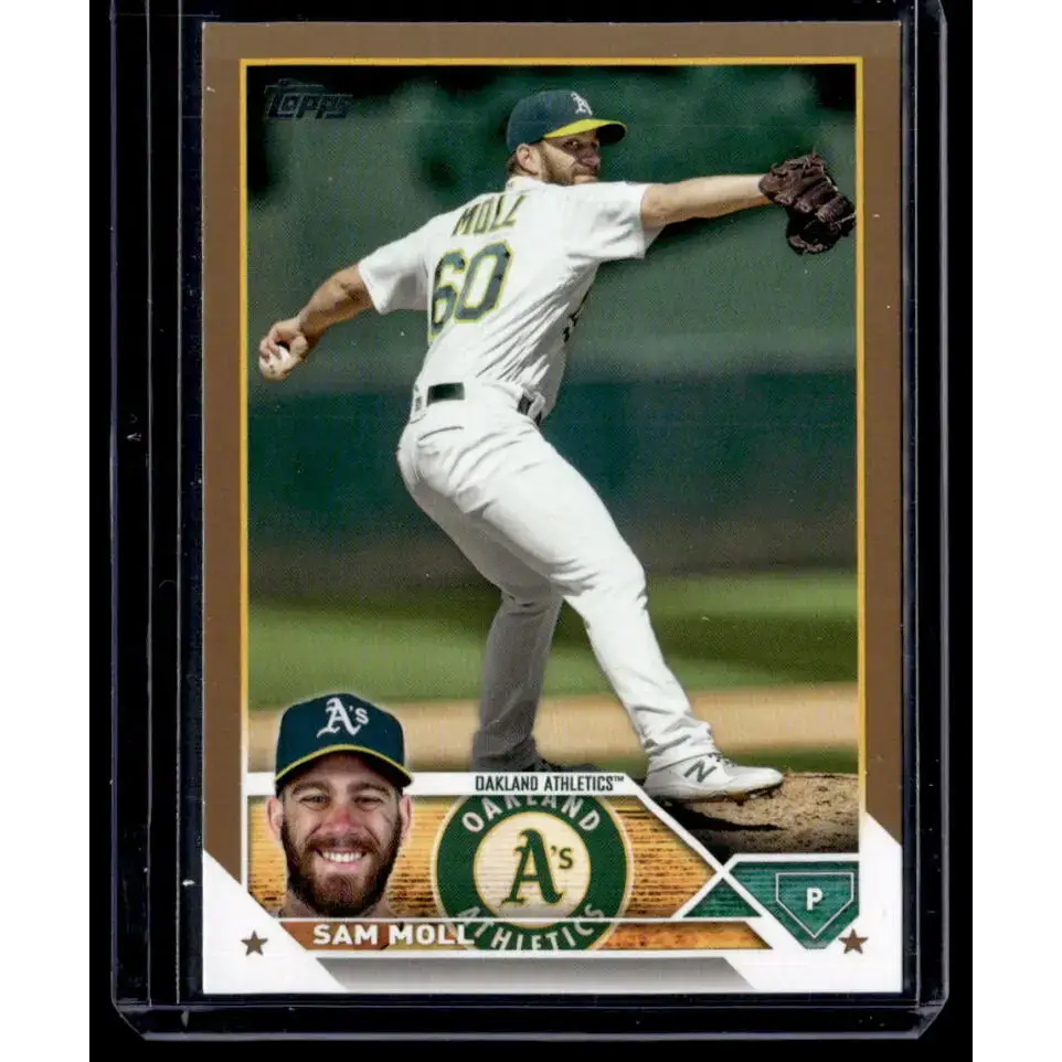 2023 Topps Gold #8 Sam Moll NM-MT 0550/2023 Oakland Athletics Baseball Card - Baseball Card Single