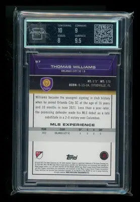 2023 Topps Gold Foil Thomas Williams #87 RC 25/50 Soccer Arena Club 8.5