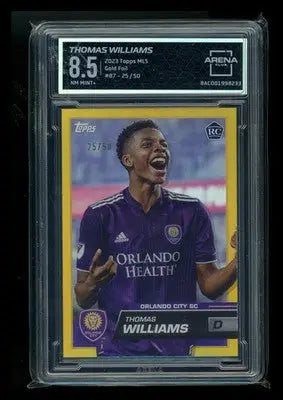 2023 Topps Gold Foil Thomas Williams #87 RC 25/50 Soccer Arena Club 8.5