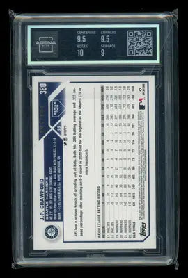 2023 Topps Green Foil J.P. Crawford #380 285/499 Baseball Arena Club 9.5 - Baseball Card Single
