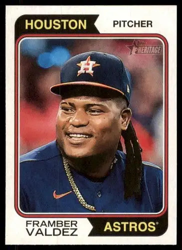 2023 Topps Heritage #101 Framber Valdez NM Near Mint Astros ID:65247 - Baseball Card Single