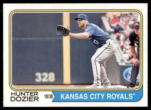 2023 Topps Heritage #113 Hunter Dozier NM Near Mint Royals ID:65252 - Baseball Card Single