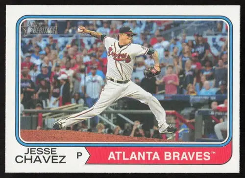 2023 Topps Heritage #120 Jesse Chavez NM-MT Braves ID:78767 - Baseball Card Single
