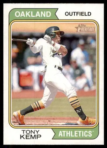 2023 Topps Heritage #130 Tony Kemp NM Near Mint Athletics ID:65256 - Baseball Card Single
