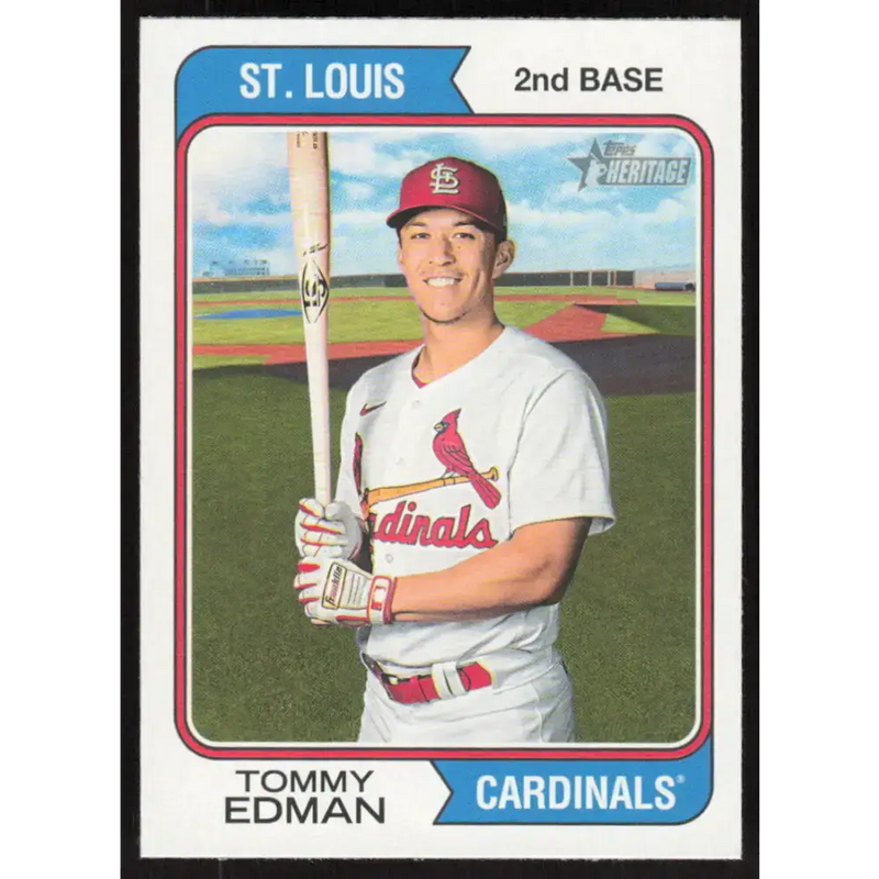 2023 Topps Heritage #132 Tommy Edman NM-MT St. Louis Cardinals Baseball Card - Baseball Card Single