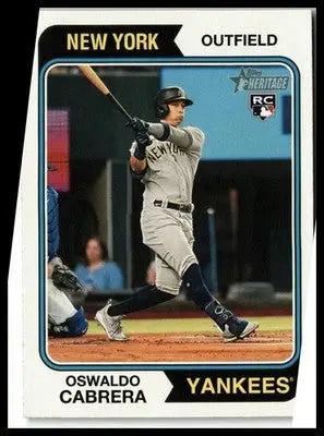 2023 Topps Heritage #135 Oswaldo Cabrera - Baseball Card Single