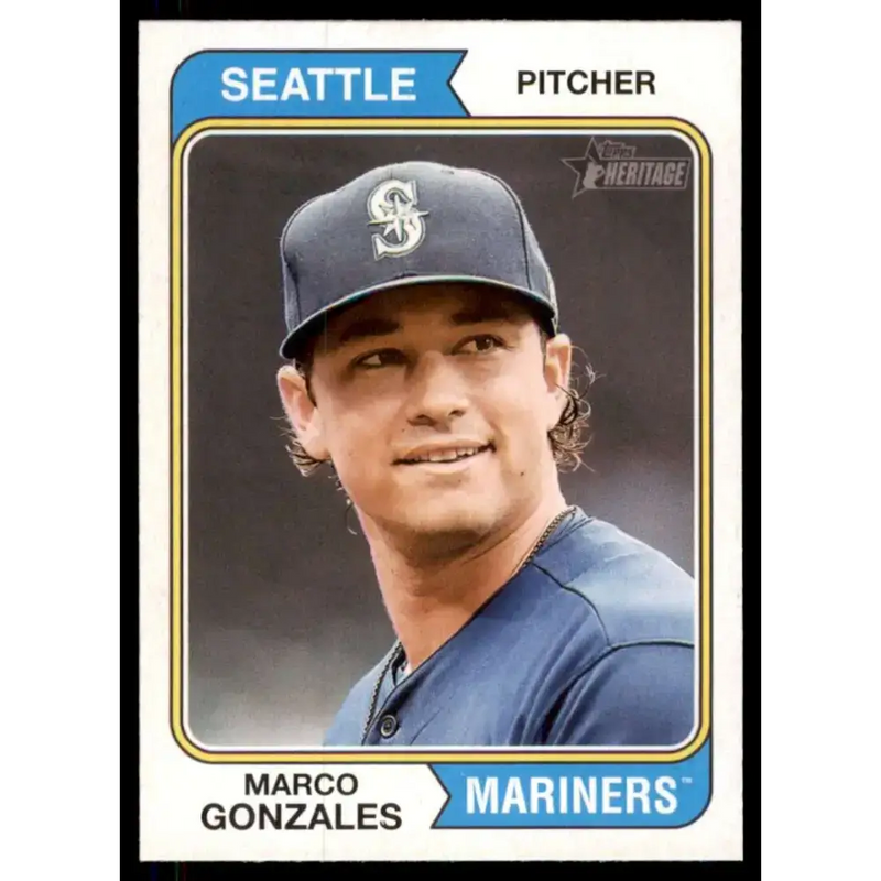 2023 Topps Heritage #144 Marco Gonzales NM-MT Seattle Mariners Baseball Card - Baseball Card Single