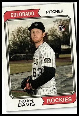 2023 Topps Heritage #155 Noah Davis - Baseball Card Single