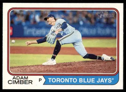 Adam Cimber 2023 Topps Heritage baseball card with original gloss mint Blue Jays