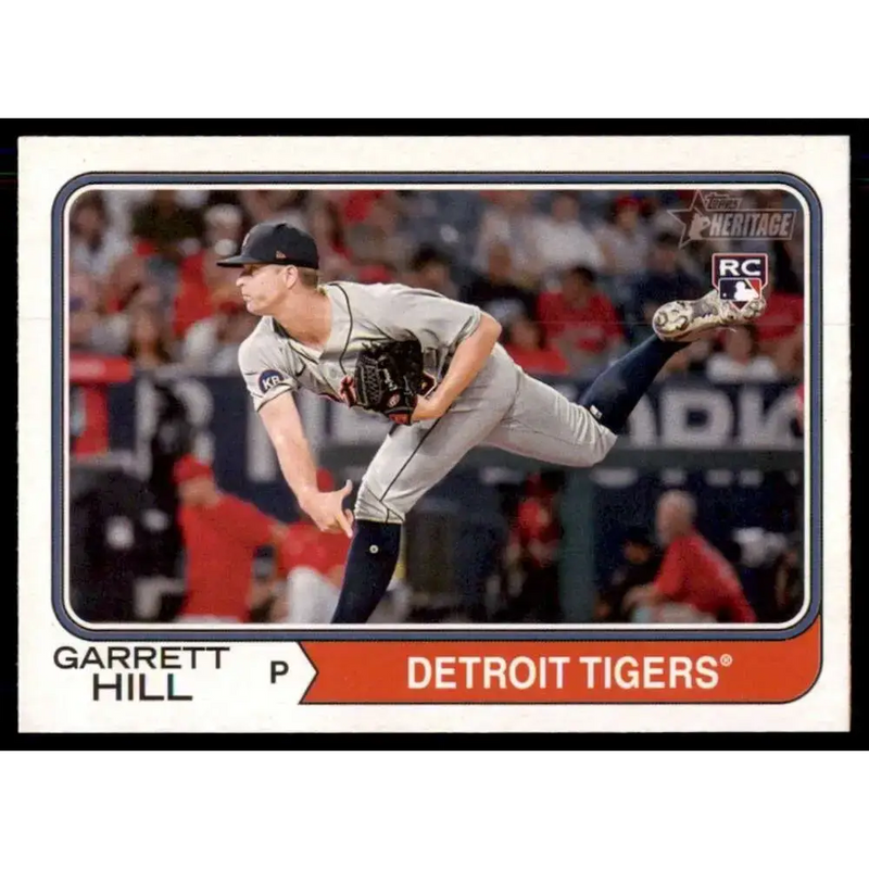 2023 Topps Heritage #170 Garrett Hill NM-MT RC Rookie Detroit Tigers Baseball Card - Baseball Card Single