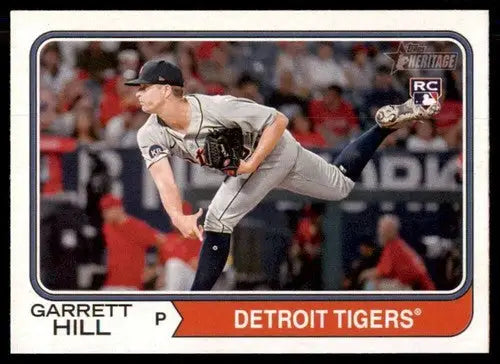2023 Topps Heritage #170 Garrett Hill NM Near Mint RC Rookie Tigers ID:65267 - Baseball Card Single