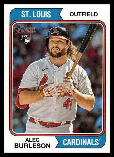2023 Topps Heritage #171 Alec Burleson NM Near Mint RC Rookie Cardinals ID:65269 - Baseball Card Single