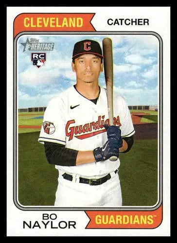 2023 Topps Heritage #172 Bo Naylor NM Near Mint RC Rookie Guardians ID:65270 - Baseball Card Single
