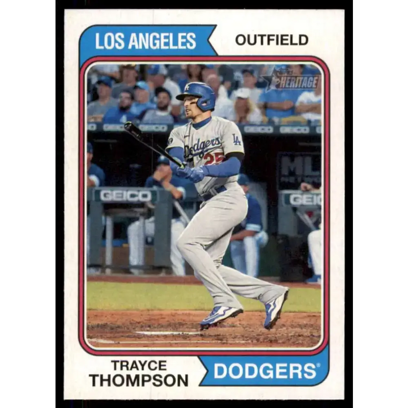 2023 Topps Heritage #186 Trayce Thompson NM-MT Los Angeles Dodgers Baseball Card - Baseball Card Single