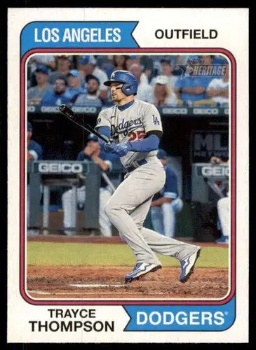 2023 Topps Heritage #186 Trayce Thompson NM Near Mint Dodgers ID:65275 - Baseball Card Single