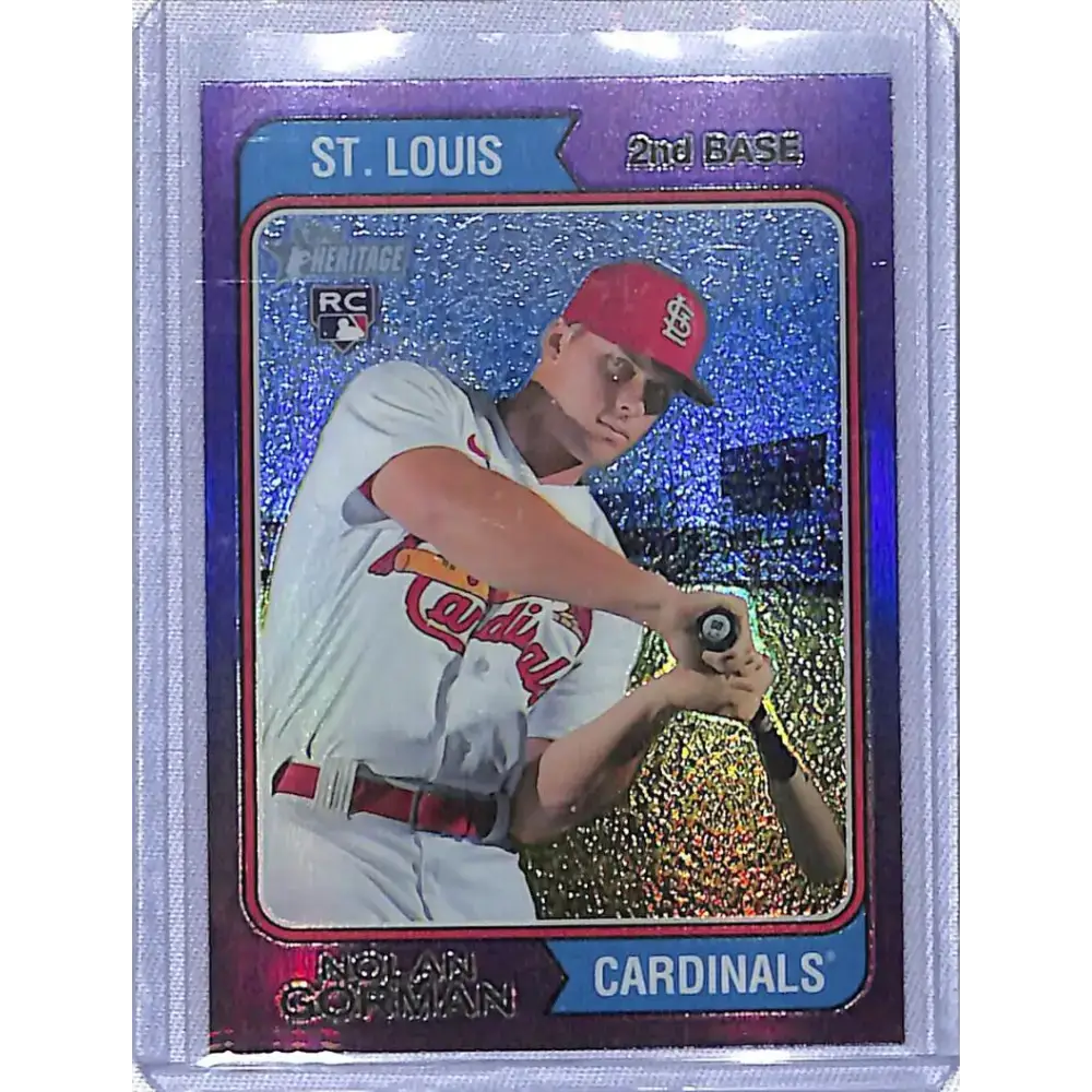 2023 Topps Heritage #19 Nolan Gorman NM-MT RC Rookie St. Louis Cardinals - Baseball Card Single