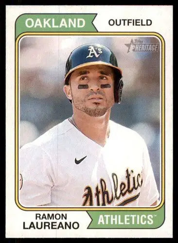 2023 Topps Heritage Ramon Laureano baseball card with original gloss in Athletics team collection