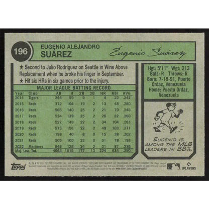 2023 Topps Heritage #196 Eugenio Suarez NM-MT Seattle Mariners Baseball Card - Baseball Card