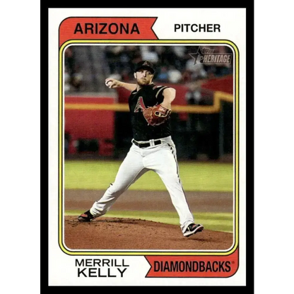 2023 Topps Heritage #199 Merrill Kelly NM-MT Arizona Diamondbacks Baseball Card - Baseball Card